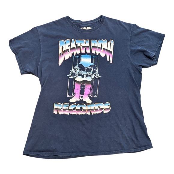 Death Row Records Graphic Print T-Shirt Hip Hop‎ Rap Music Black Large - Picture 1 of 5